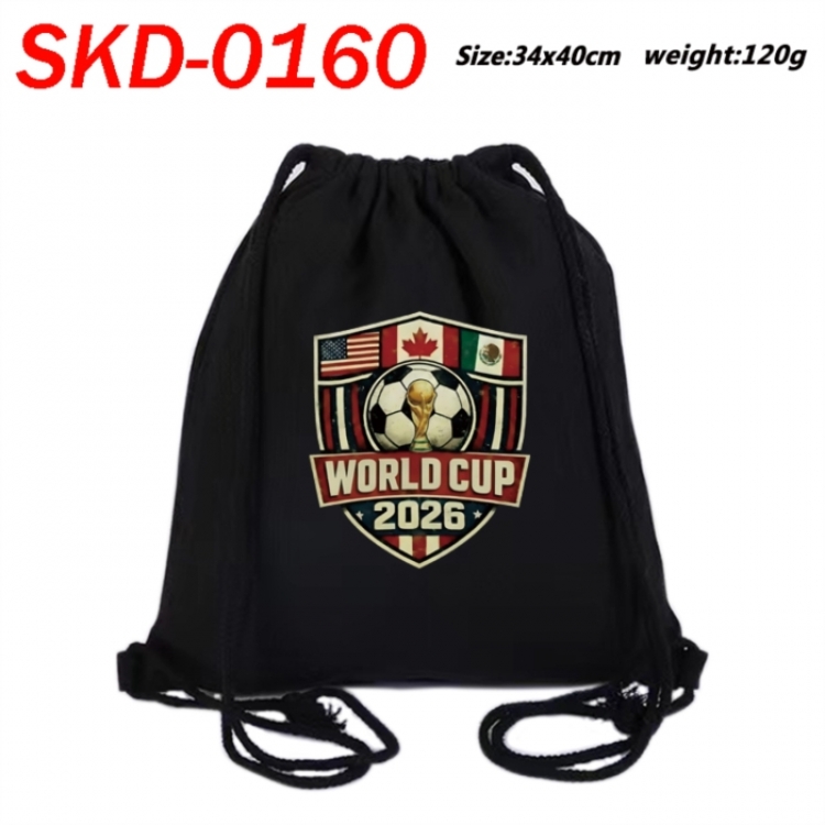 World Cup Anime Colored Drawstring Bag Backpack 40X34cm 120g