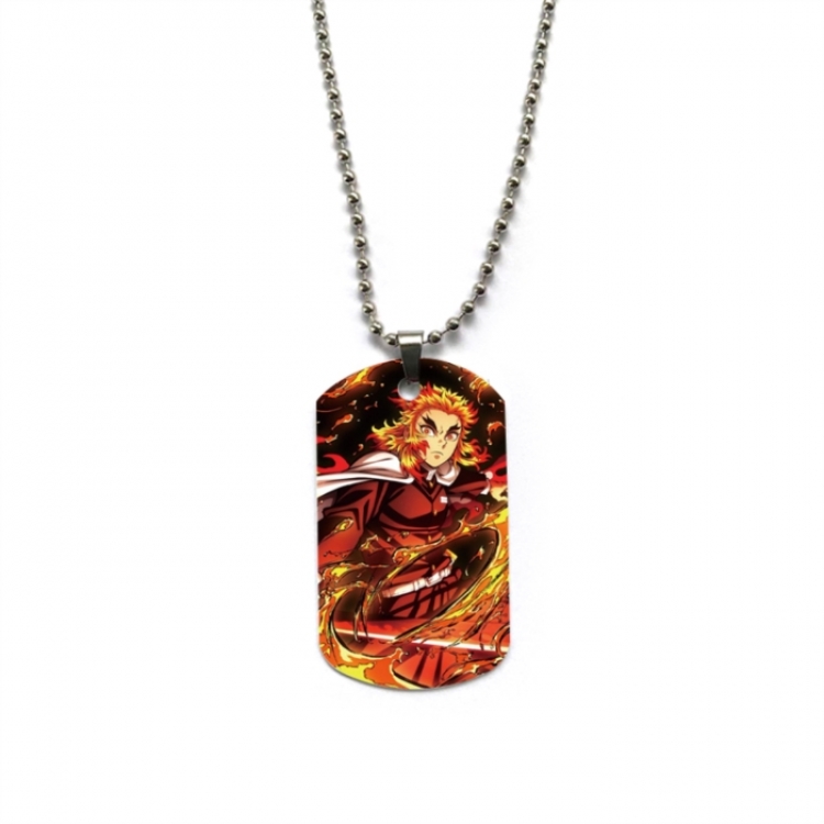 Demon Slayer Kimets Anime double-sided full color printed military brand necklace price for 5 pcs