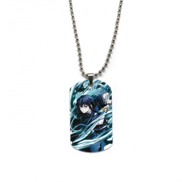 Demon Slayer Kimets Anime double-sided full color printed military brand necklace price for 5 pcs