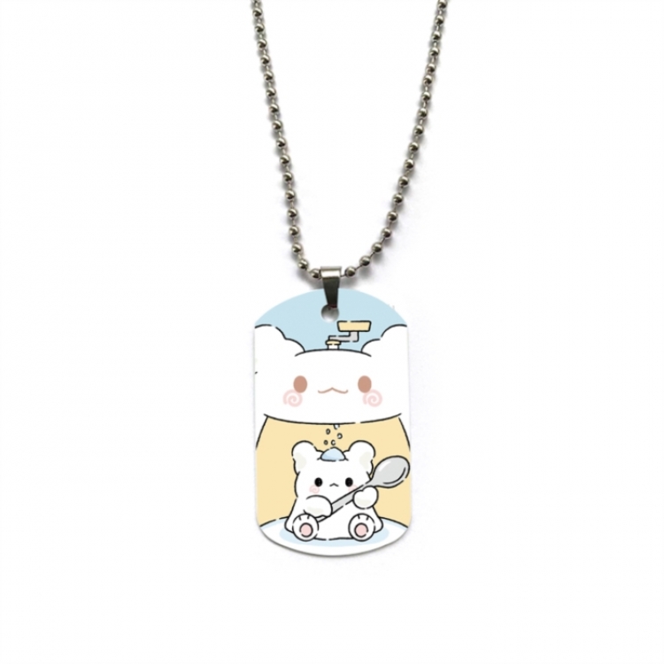 Hanamaru Anime double-sided full color printed military brand necklace price for 5 pcs
