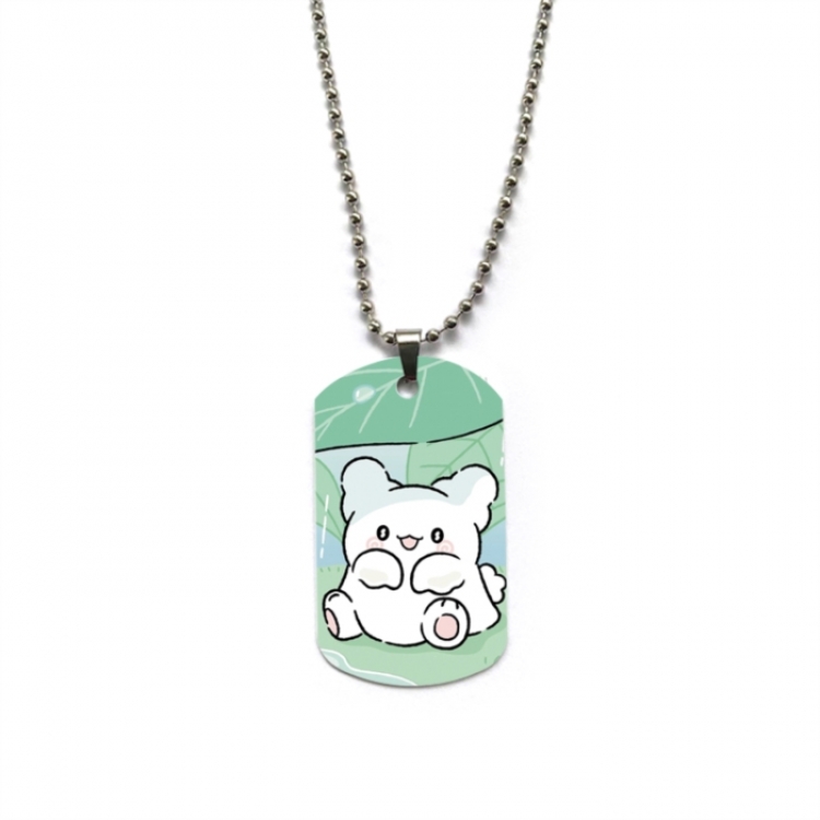 Hanamaru Anime double-sided full color printed military brand necklace price for 5 pcs