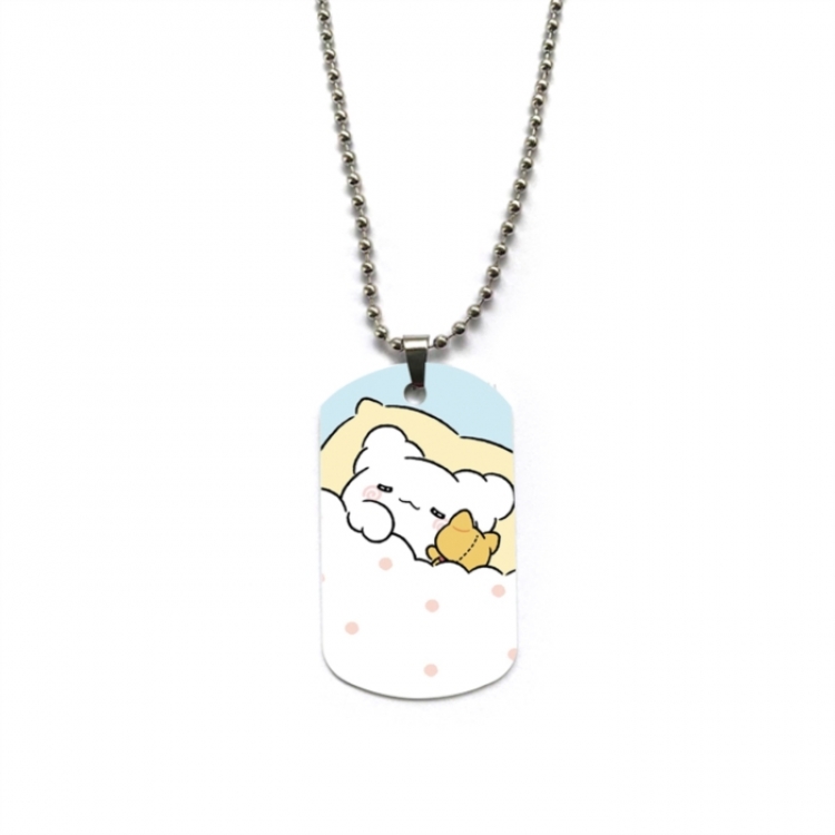 Hanamaru Anime double-sided full color printed military brand necklace price for 5 pcs