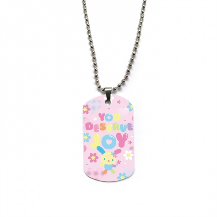 Sanrio Anime double-sided full color printed military brand necklace price for 5 pcs