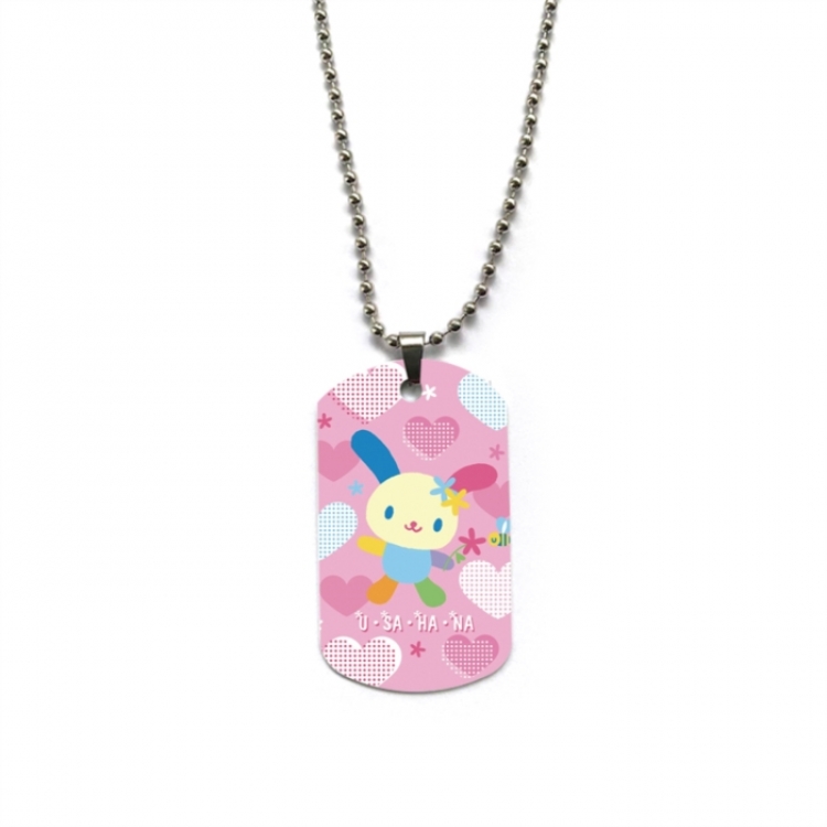 Sanrio Anime double-sided full color printed military brand necklace price for 5 pcs