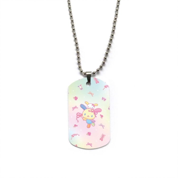 Sanrio Anime double-sided full color printed military brand necklace price for 5 pcs