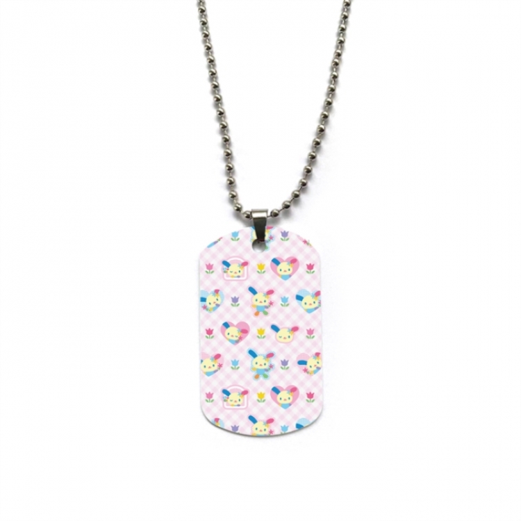 Sanrio Anime double-sided full color printed military brand necklace price for 5 pcs