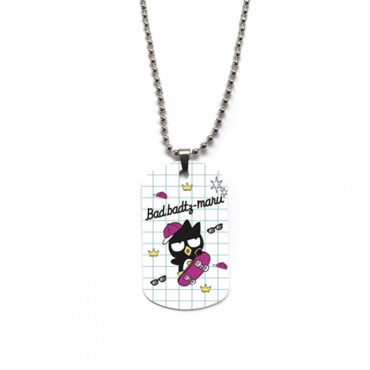 BAD BADTZ-MARU Anime double-sided full color printed military brand necklace price for 5 pcs