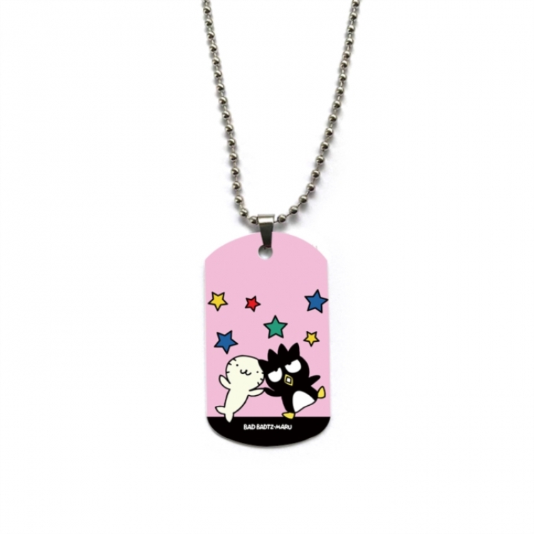BAD BADTZ-MARU Anime double-sided full color printed military brand necklace price for 5 pcs