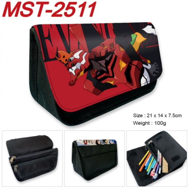 EVA Anime Velcro canvas zipper pencil case Pencil Bag 21x14x7.5cm