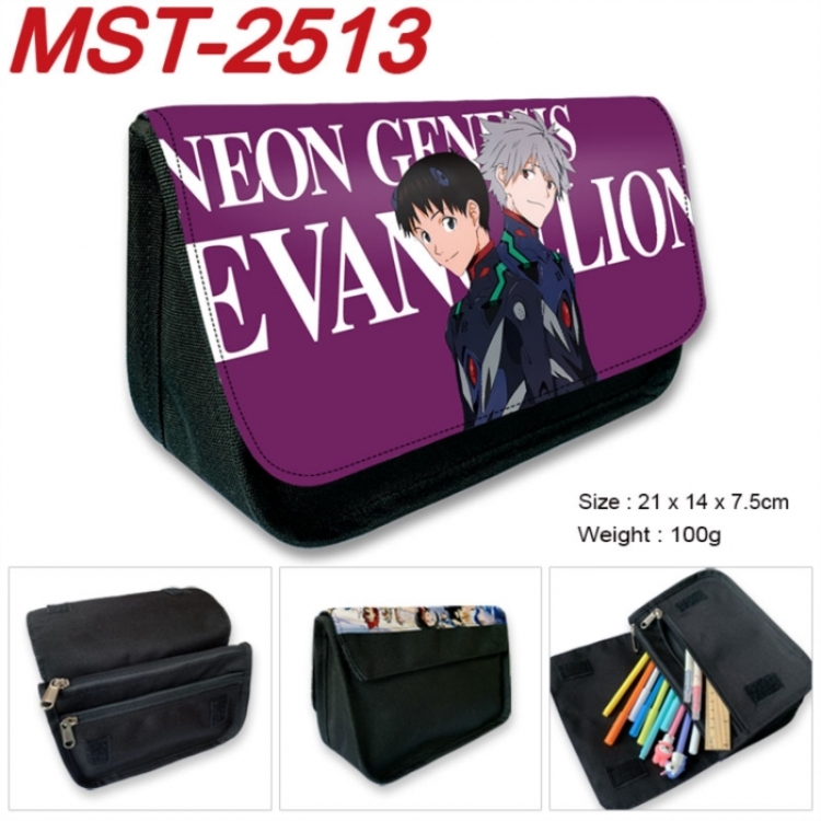 EVA Anime Velcro canvas zipper pencil case Pencil Bag 21x14x7.5cm