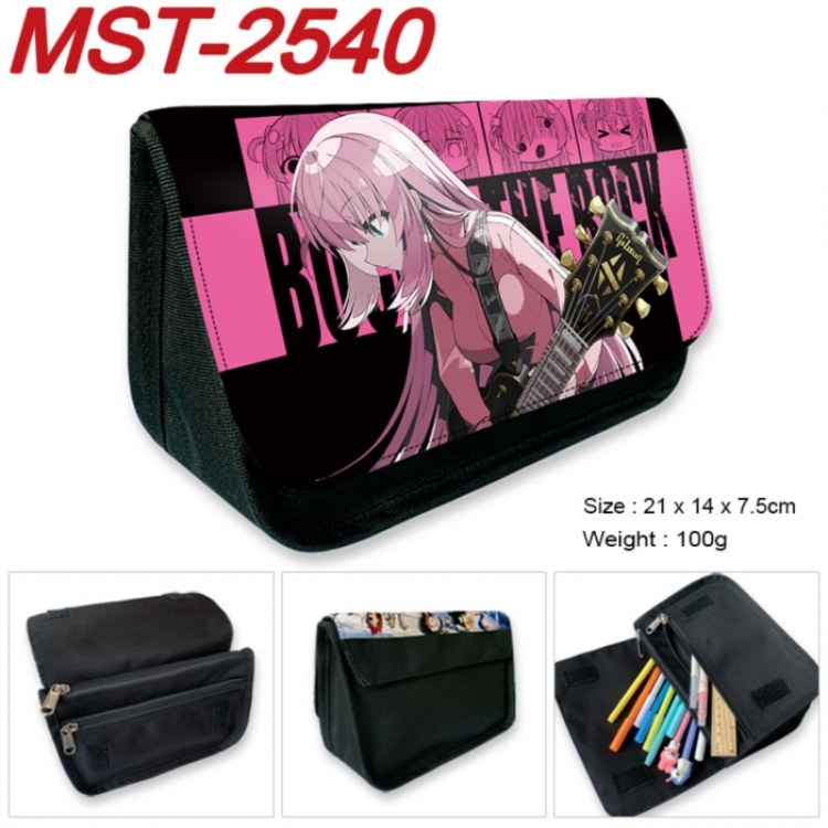 BOCCHI THE ROCK!  Anime Velcro canvas zipper pencil case Pencil Bag 21x14x7.5cm