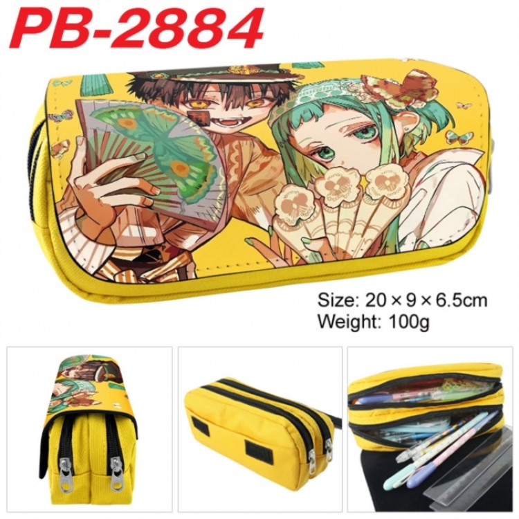 Toilet-bound Hanako-kun Anime double-layer pu leather printing pencil case 20x9x6.5cm