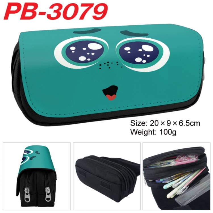 Inside Out Anime double-layer pu leather printing pencil case 20x9x6.5cm