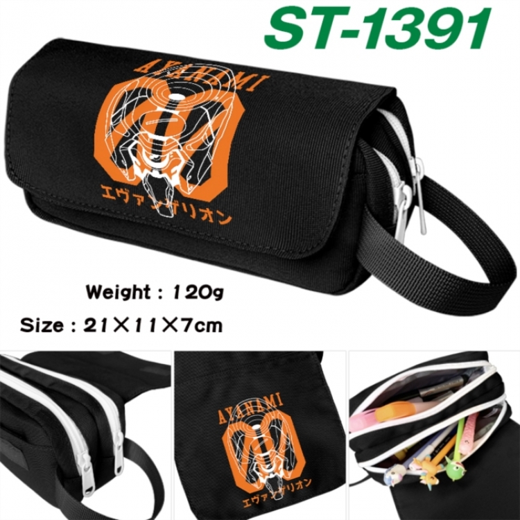 EVA Anime waterproof canvas portable double-layer pencil bag cosmetic bag 21x11x7cm