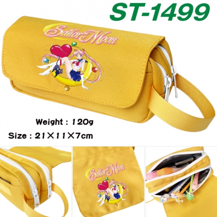 sailormoon Anime waterproof canvas portable double-layer pencil bag cosmetic bag 21x11x7cm