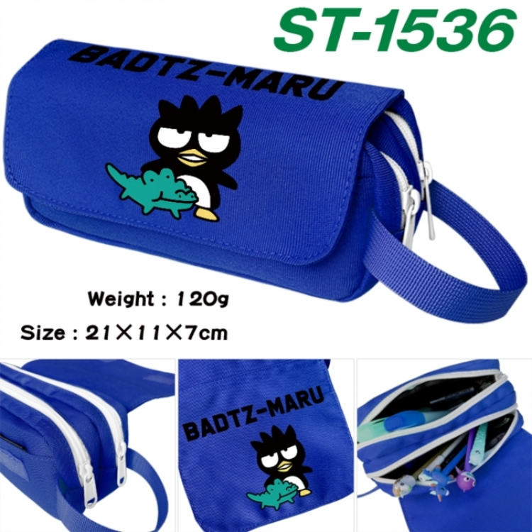 Sanrio Anime waterproof canvas portable double-layer pencil bag cosmetic bag 21x11x7cm
