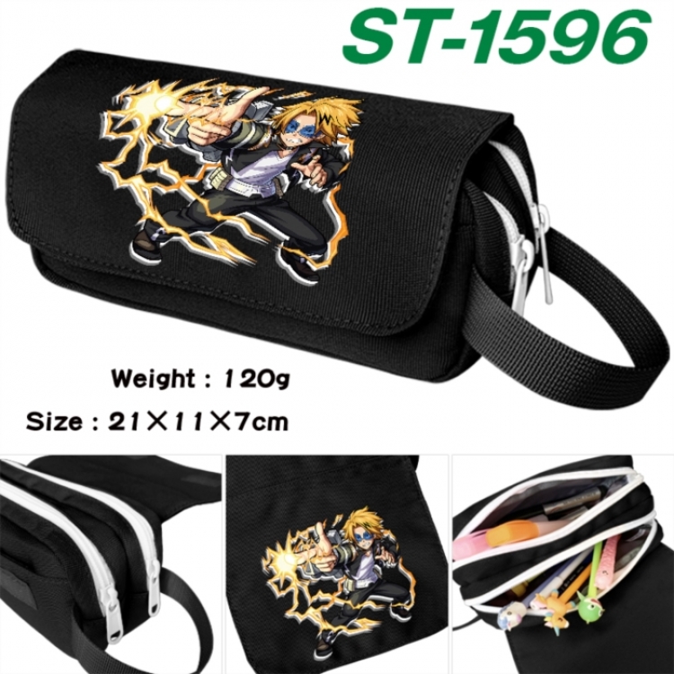 My Hero Academia Anime waterproof canvas portable double-layer pencil bag cosmetic bag 21x11x7cm