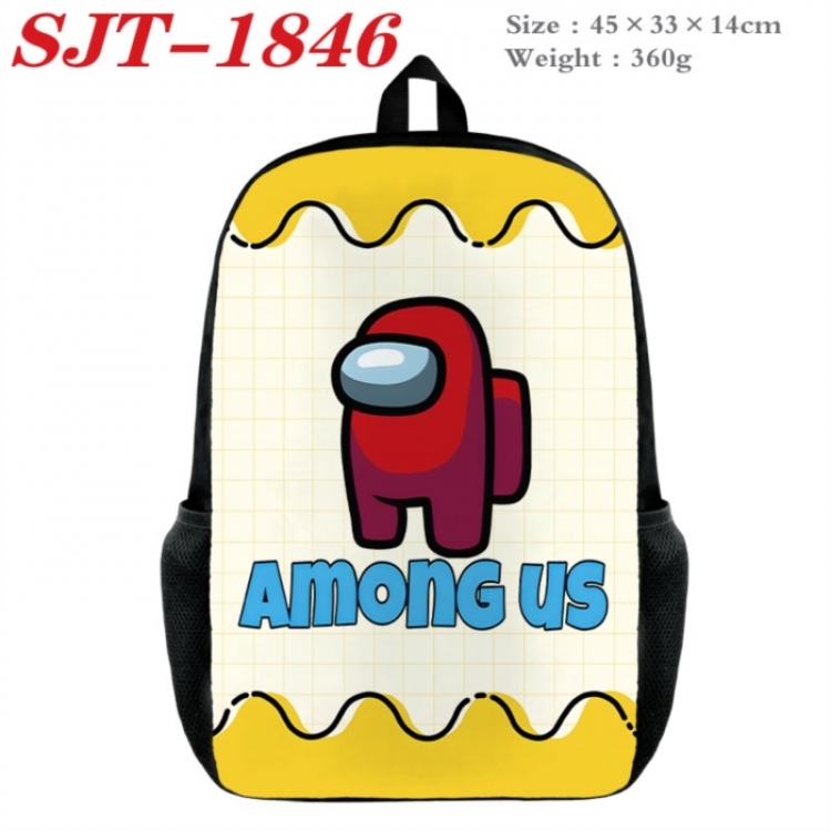 Among Us Anime nylon canvas backpack student backpack 45x33x14cm