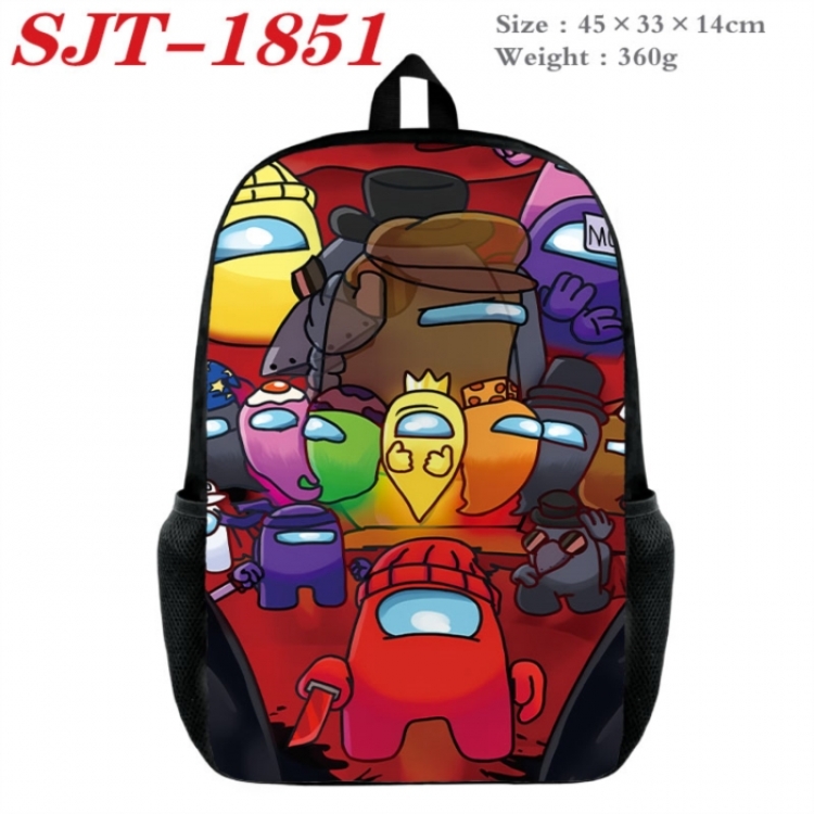 Among Us Anime nylon canvas backpack student backpack 45x33x14cm