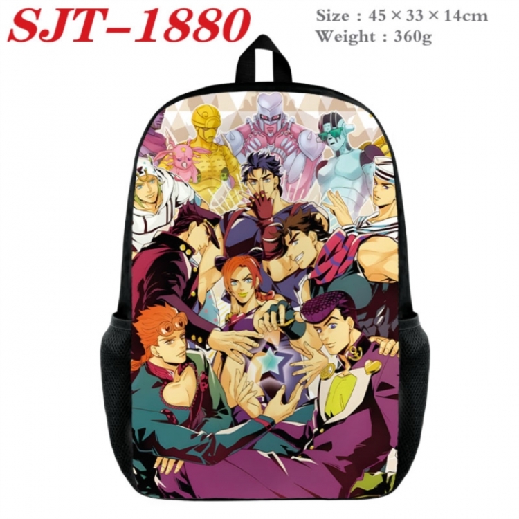 JoJos Bizarre Adventure Anime nylon canvas backpack student backpack 45x33x14cm