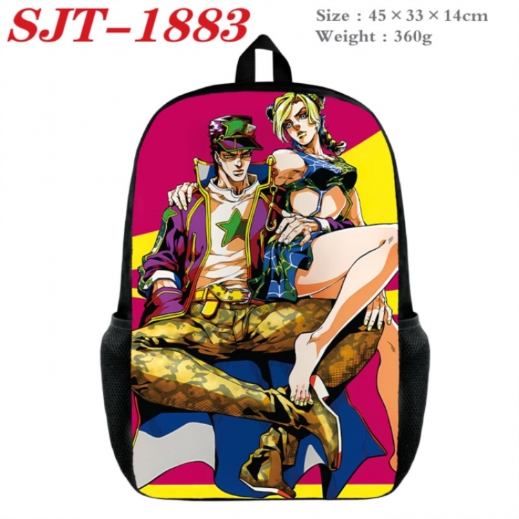 JoJos Bizarre Adventure Anime nylon canvas backpack student backpack 45x33x14cm