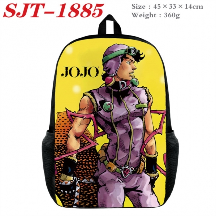 JoJos Bizarre Adventure Anime nylon canvas backpack student backpack 45x33x14cm