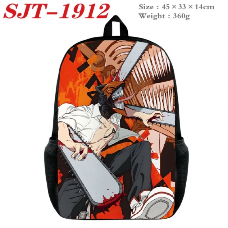 Chainsaw Man Anime nylon canvas backpack student backpack 45x33x14cm