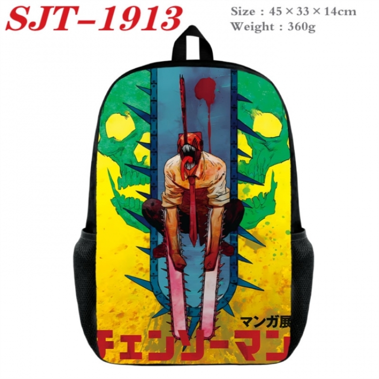 Chainsaw Man Anime nylon canvas backpack student backpack 45x33x14cm