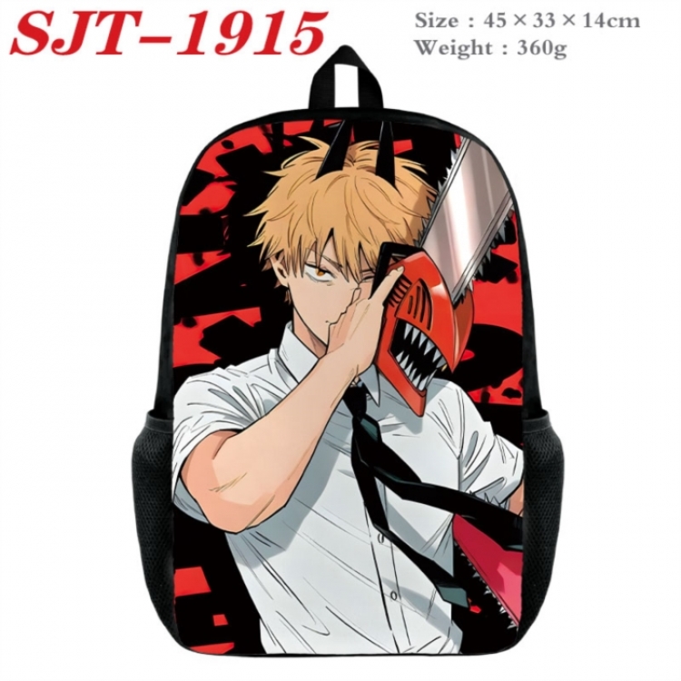 Chainsaw Man Anime nylon canvas backpack student backpack 45x33x14cm
