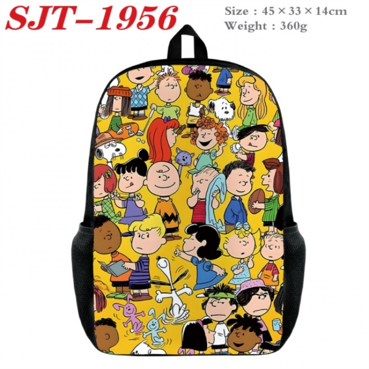 snoopy Anime nylon canvas backpack student backpack 45x33x14cm