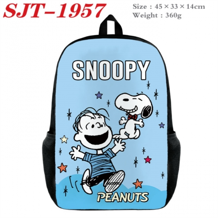 snoopy Anime nylon canvas backpack student backpack 45x33x14cm