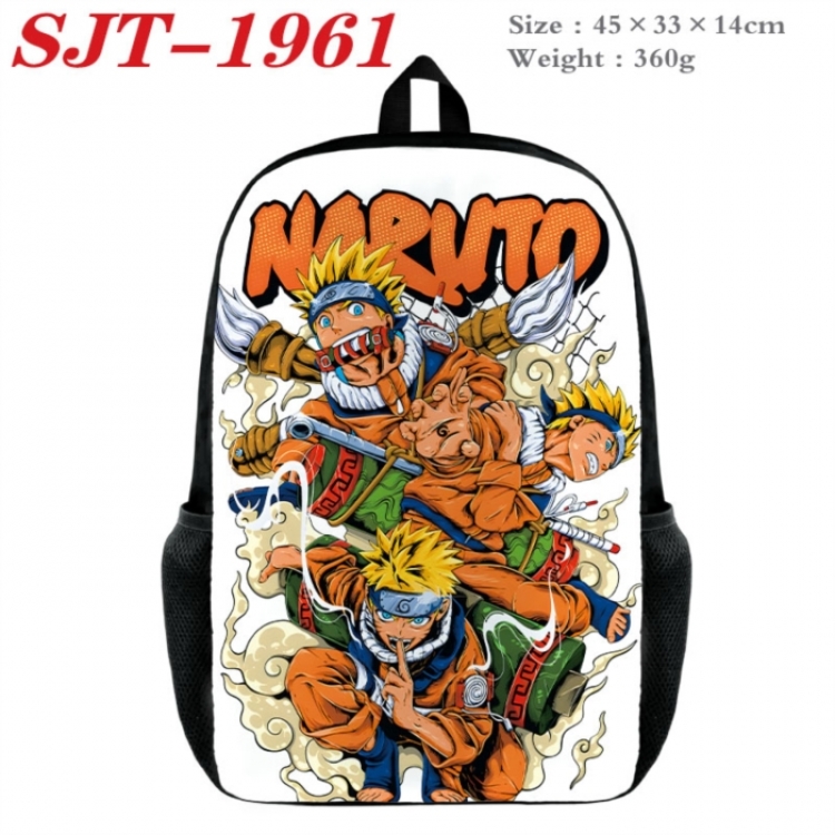 Naruto Anime nylon canvas backpack student backpack 45x33x14cm