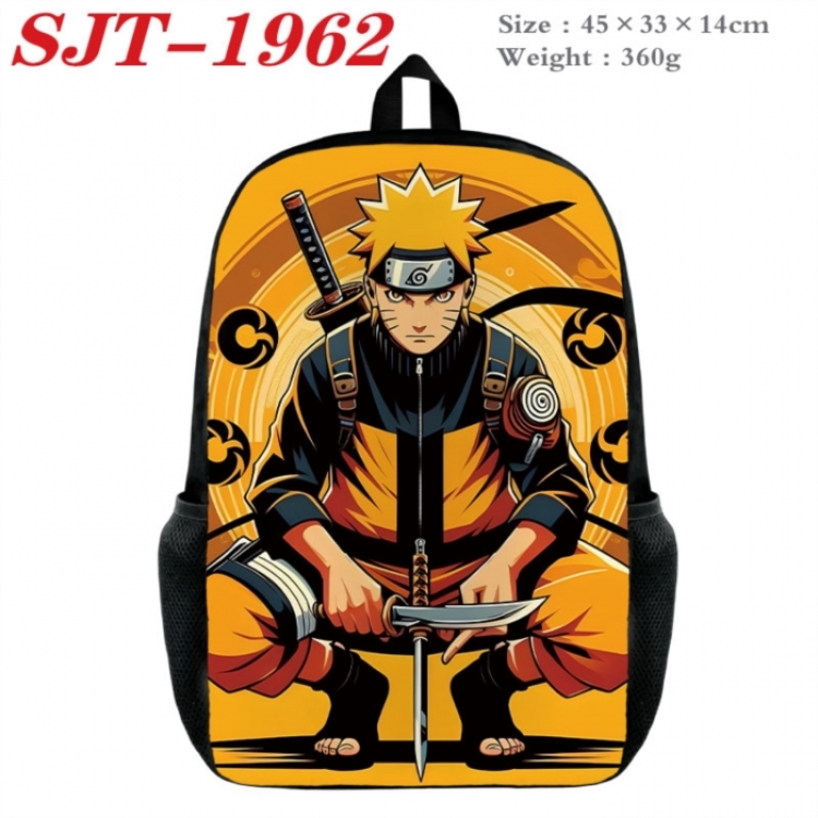 Naruto Anime nylon canvas backpack student backpack 45x33x14cm