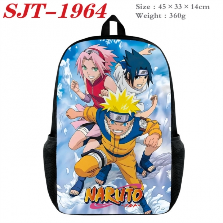 Naruto Anime nylon canvas backpack student backpack 45x33x14cm