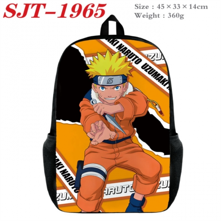 Naruto Anime nylon canvas backpack student backpack 45x33x14cm