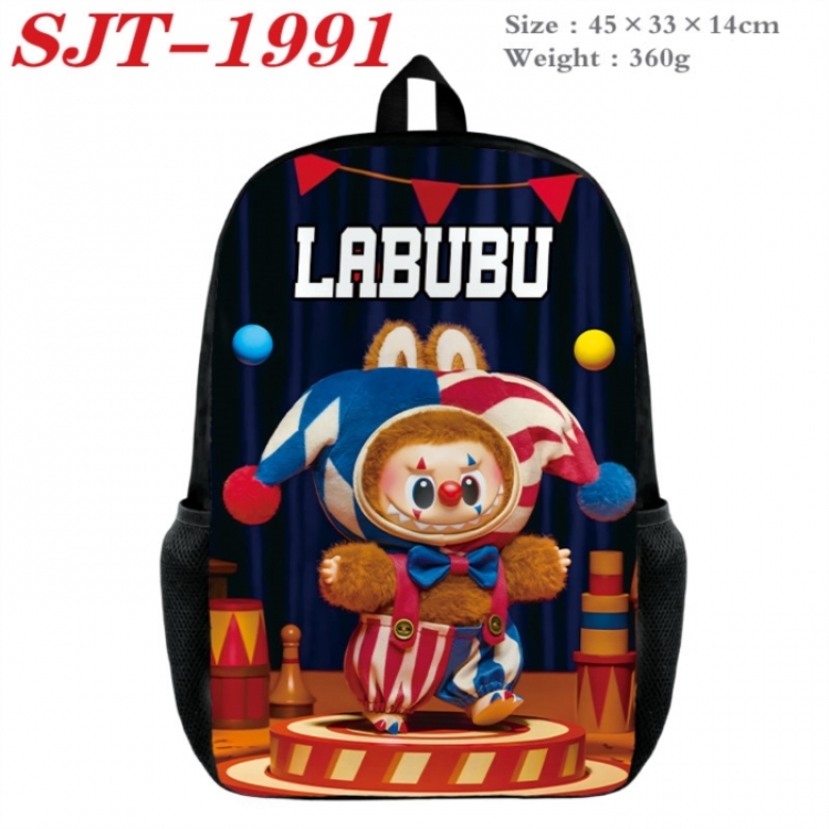 Labubu Anime nylon canvas backpack student backpack 45x33x14cm
