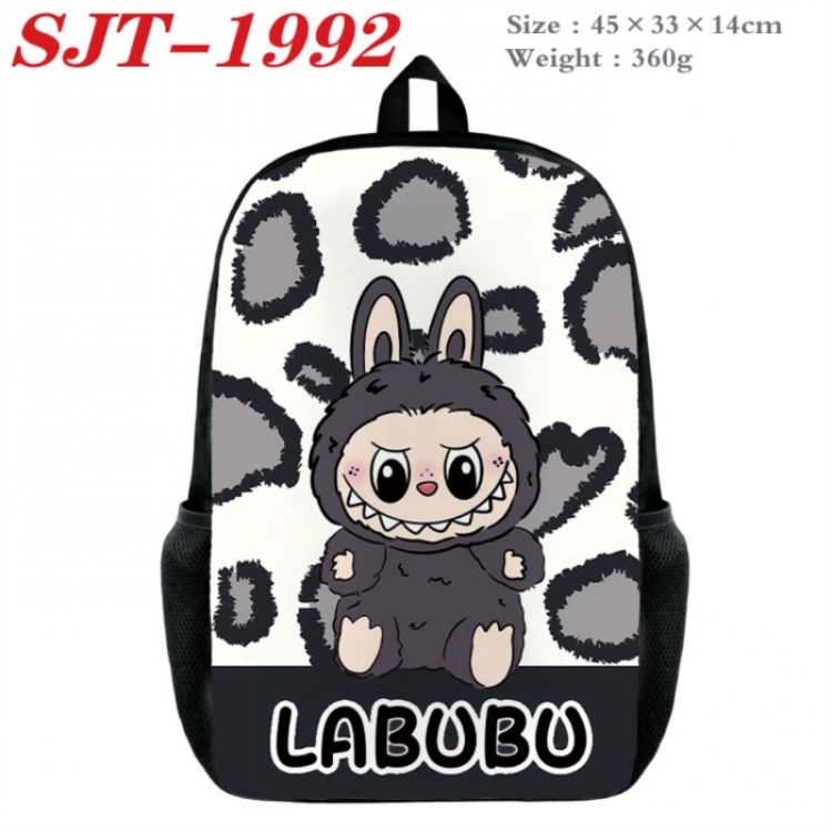 Labubu Anime nylon canvas backpack student backpack 45x33x14cm