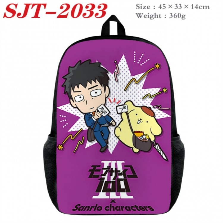 Mob Psycho 100 Anime nylon canvas backpack student backpack 45x33x14cm