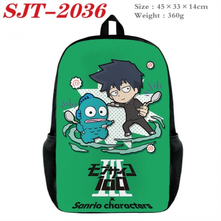 Mob Psycho 100 Anime nylon canvas backpack student backpack 45x33x14cm