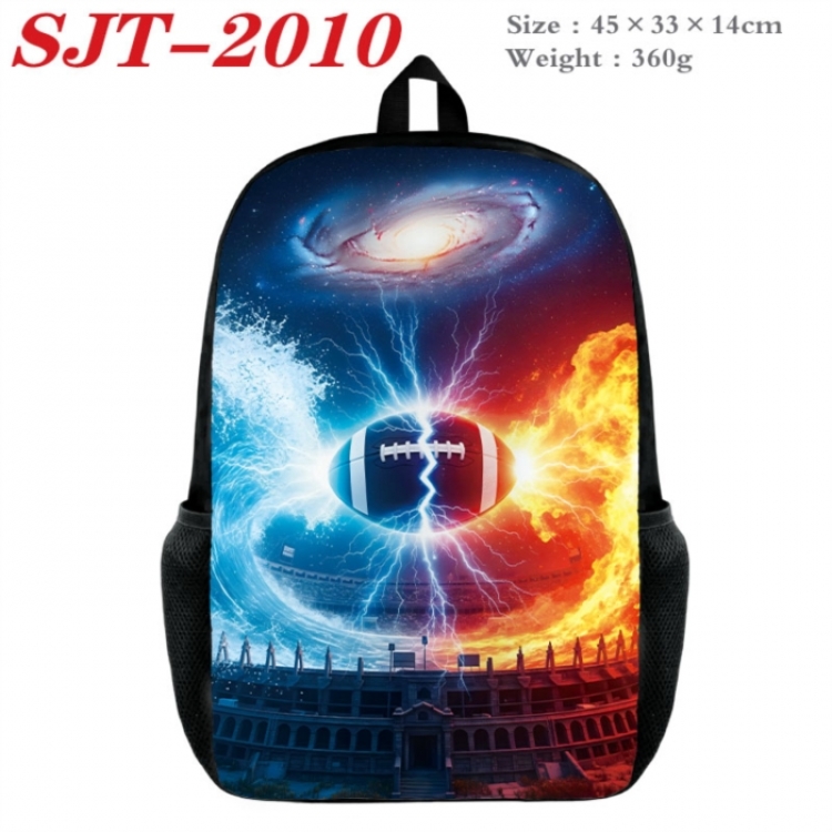 Football Anime nylon canvas backpack student backpack 45x33x14cm