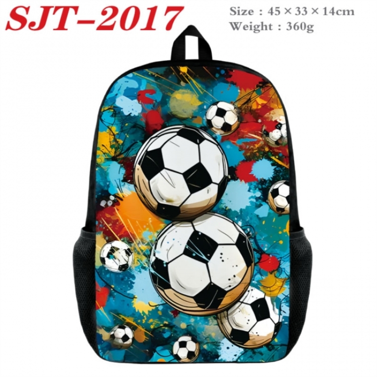 Football Anime nylon canvas backpack student backpack 45x33x14cm