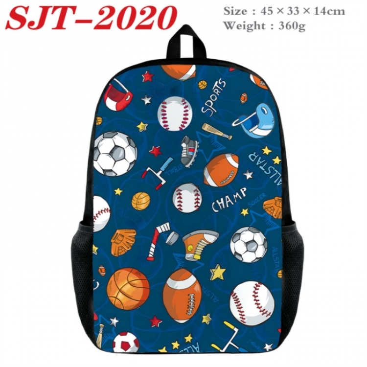 Football Anime nylon canvas backpack student backpack 45x33x14cm