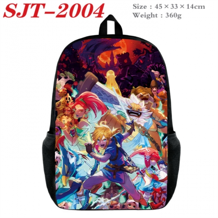 The Legend of Zelda Anime nylon canvas backpack student backpack 45x33x14cm