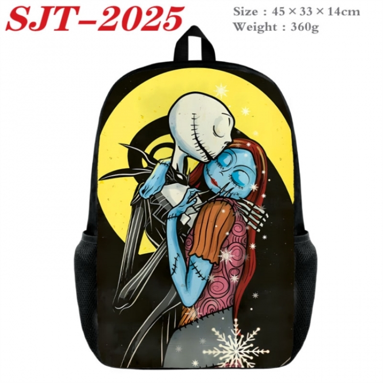 The Nightmare Before Christmas Anime nylon canvas backpack student backpack 45x33x14cm