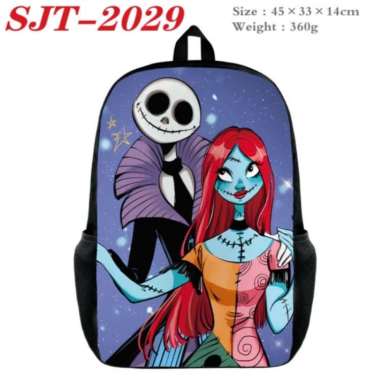 The Nightmare Before Christmas Anime nylon canvas backpack student backpack 45x33x14cm