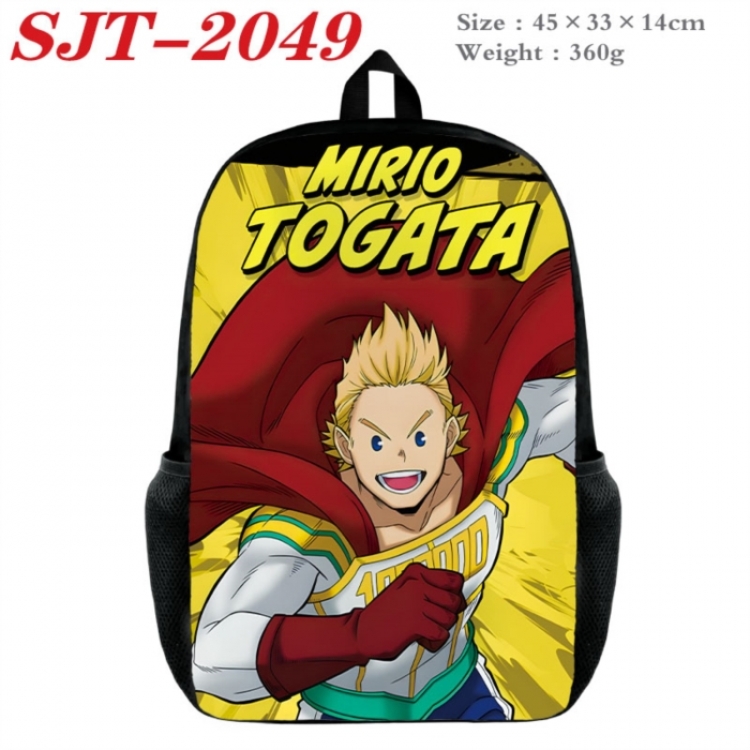 My Hero Academia Anime nylon canvas backpack student backpack 45x33x14cm