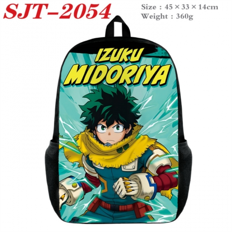 My Hero Academia Anime nylon canvas backpack student backpack 45x33x14cm