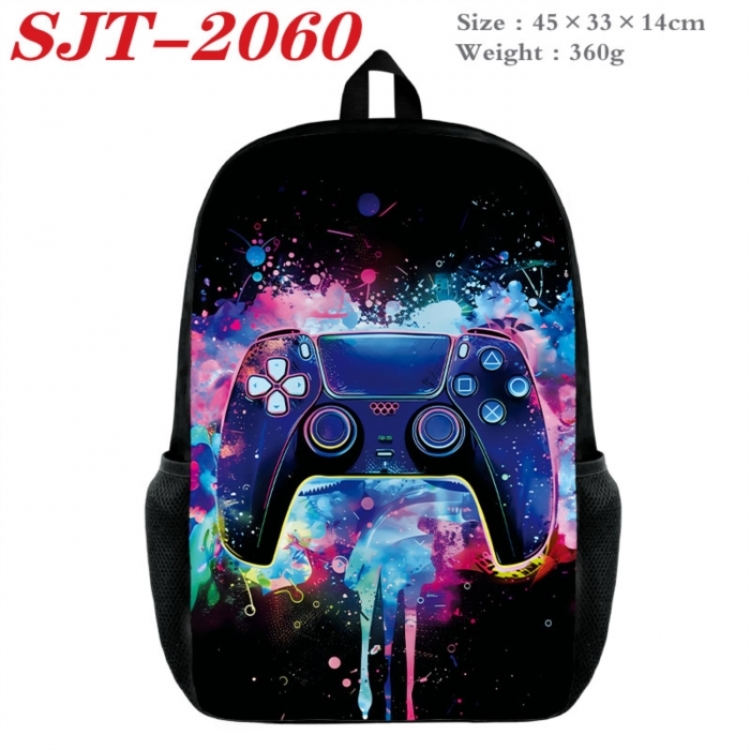 GamePad Anime nylon canvas backpack student backpack 45x33x14cm