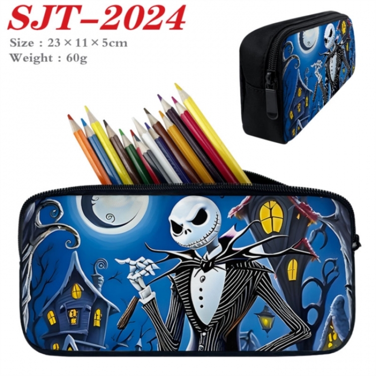 The Nightmare Before Christmas Anime nylon student pencil case 23x11x5cm 
