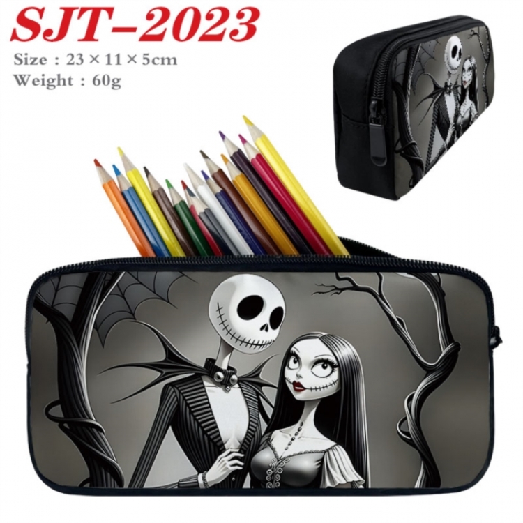 The Nightmare Before Christmas Anime nylon student pencil case 23x11x5cm 